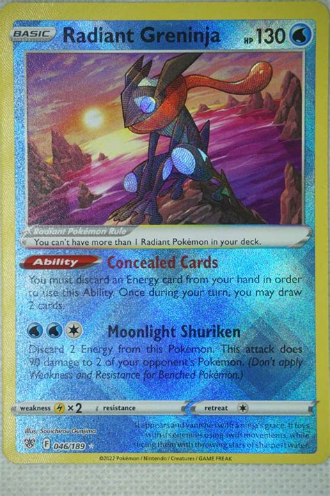 Sharpshooting This attack does 30 damage to 1 of your opponent&x27;s Pokmon. . How much is radiant greninja worth